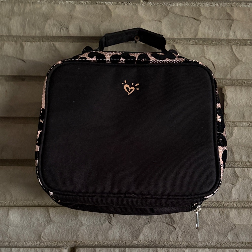 Leopard Print Kids Backpack with Initial K - Picture 7 of 14